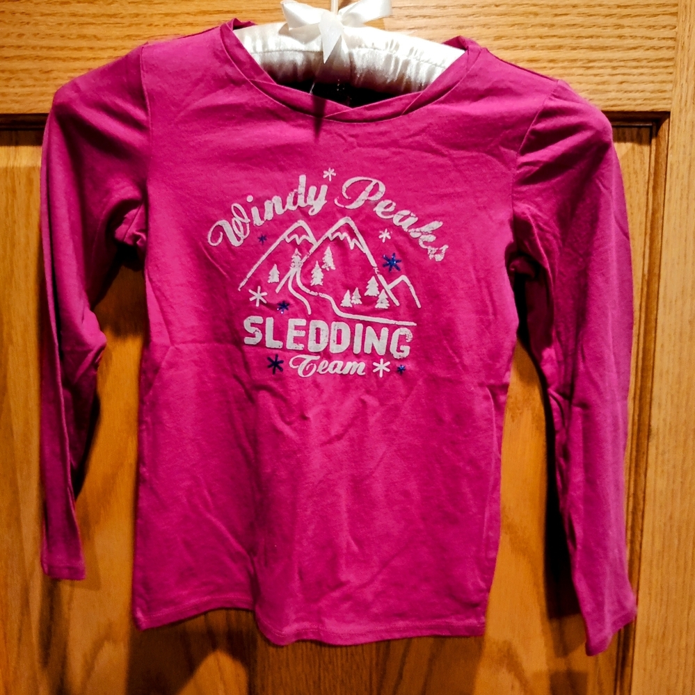 NWT Lands End Girls 5-6 Pink Long Sleeve Shirt